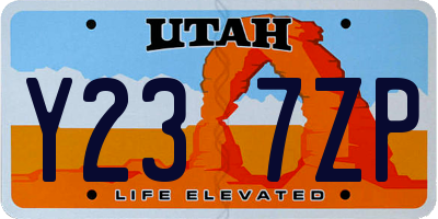 UT license plate Y237ZP