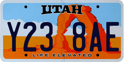 UT license plate Y238AE