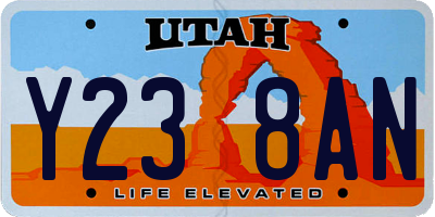 UT license plate Y238AN
