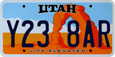 UT license plate Y238AR
