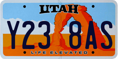 UT license plate Y238AS