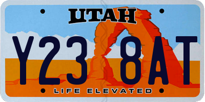 UT license plate Y238AT