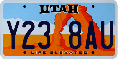 UT license plate Y238AU