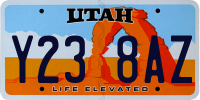 UT license plate Y238AZ