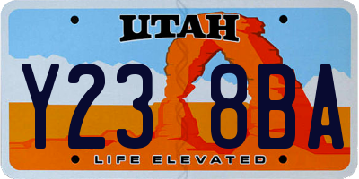 UT license plate Y238BA