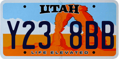UT license plate Y238BB