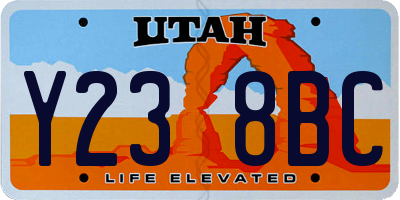 UT license plate Y238BC