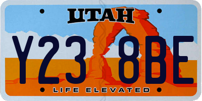 UT license plate Y238BE