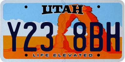 UT license plate Y238BH