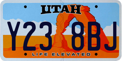 UT license plate Y238BJ