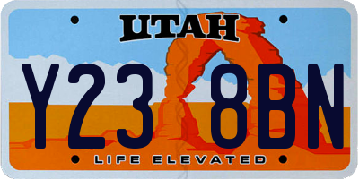 UT license plate Y238BN