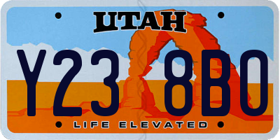 UT license plate Y238BO