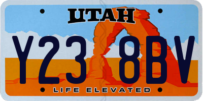 UT license plate Y238BV