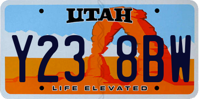 UT license plate Y238BW