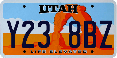 UT license plate Y238BZ
