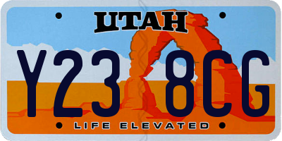UT license plate Y238CG