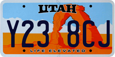 UT license plate Y238CJ