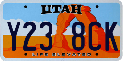 UT license plate Y238CK