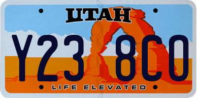 UT license plate Y238CO