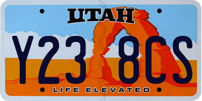 UT license plate Y238CS