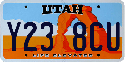 UT license plate Y238CU