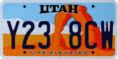 UT license plate Y238CW