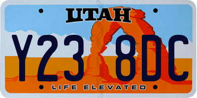 UT license plate Y238DC