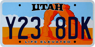 UT license plate Y238DK
