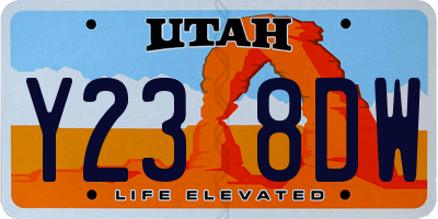 UT license plate Y238DW
