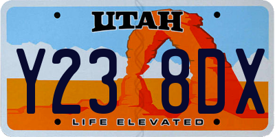 UT license plate Y238DX