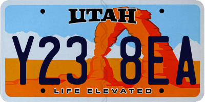 UT license plate Y238EA