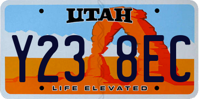 UT license plate Y238EC
