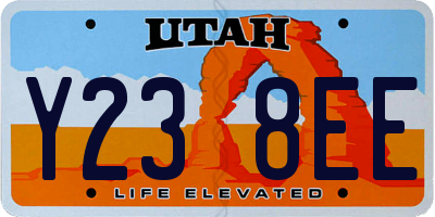 UT license plate Y238EE