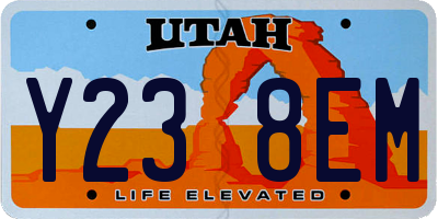 UT license plate Y238EM