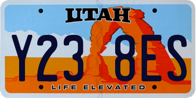 UT license plate Y238ES
