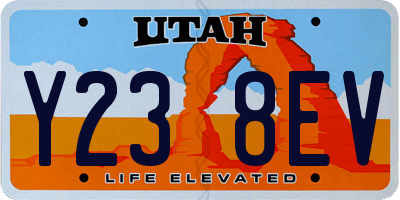 UT license plate Y238EV