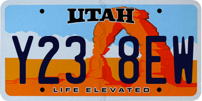 UT license plate Y238EW