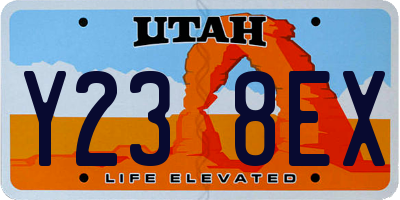 UT license plate Y238EX