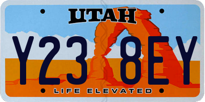 UT license plate Y238EY