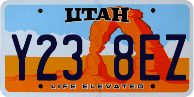 UT license plate Y238EZ