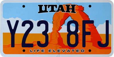 UT license plate Y238FJ