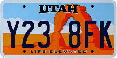 UT license plate Y238FK