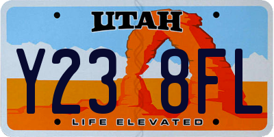 UT license plate Y238FL