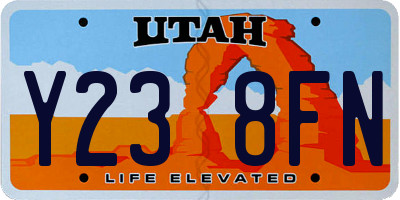 UT license plate Y238FN