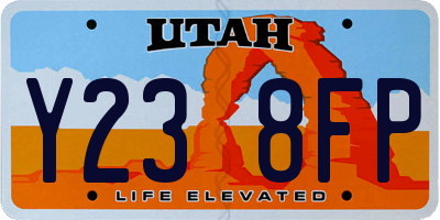UT license plate Y238FP
