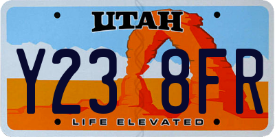 UT license plate Y238FR