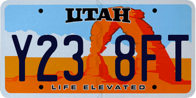 UT license plate Y238FT