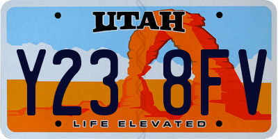 UT license plate Y238FV