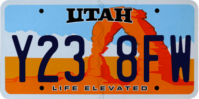 UT license plate Y238FW
