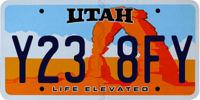 UT license plate Y238FY